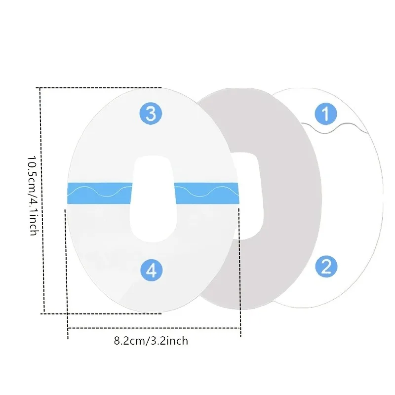 Dexcom G6-Sensor-Aufkleber, 20/50 Stück – einfach anzubringen, blaues Pu-Material, geeignet für fortschrittliche transparente Schutzhüllen