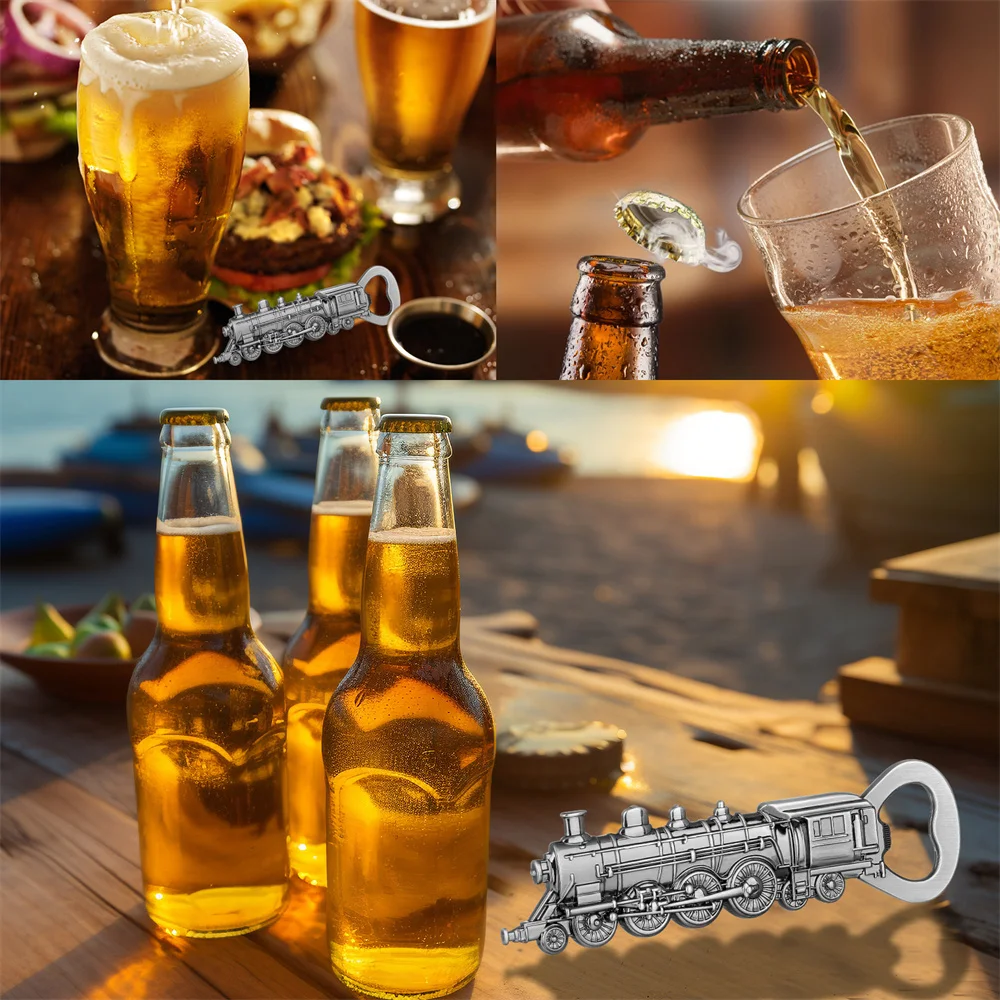 Vintage Steam Train Bottle Opener Alloy Metal Beer Opener BBQ Party Tools Bar Decor Kitchen Gadgets