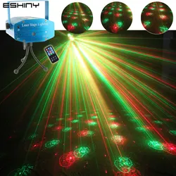 Mini DJ Effect Light R&G Remote 6 Patterns Laser Projector Bar Coffee Shop Dance Disco Party Christmas Xmas Show Tripod R6D4