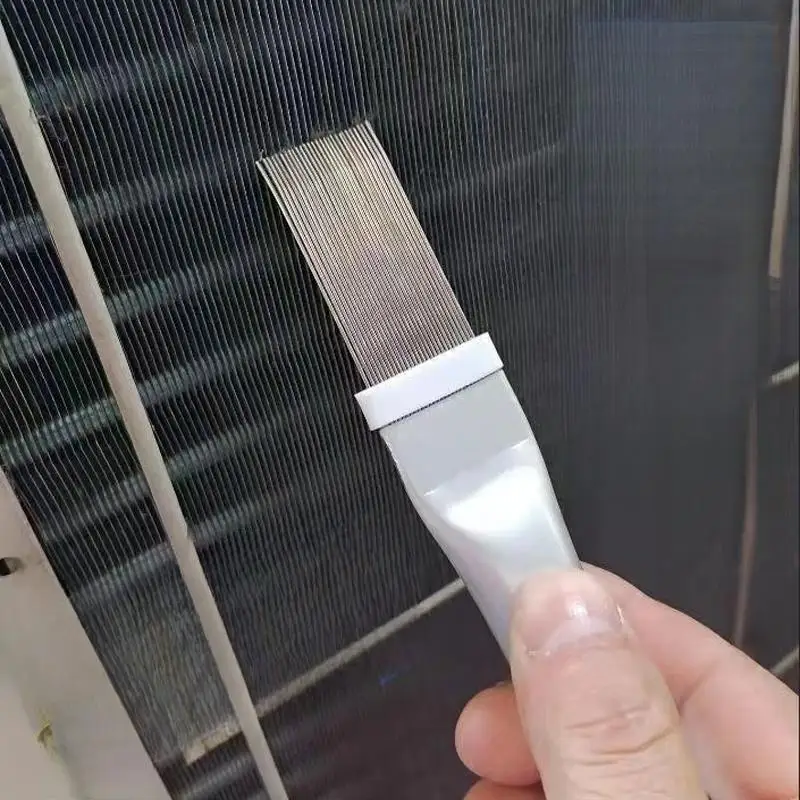 Air Conditioner Brush Fin Cleaning Comb Stainless Steel Brush Fin Straightener Air Conditioner Cleaning Tool Comb Accessories