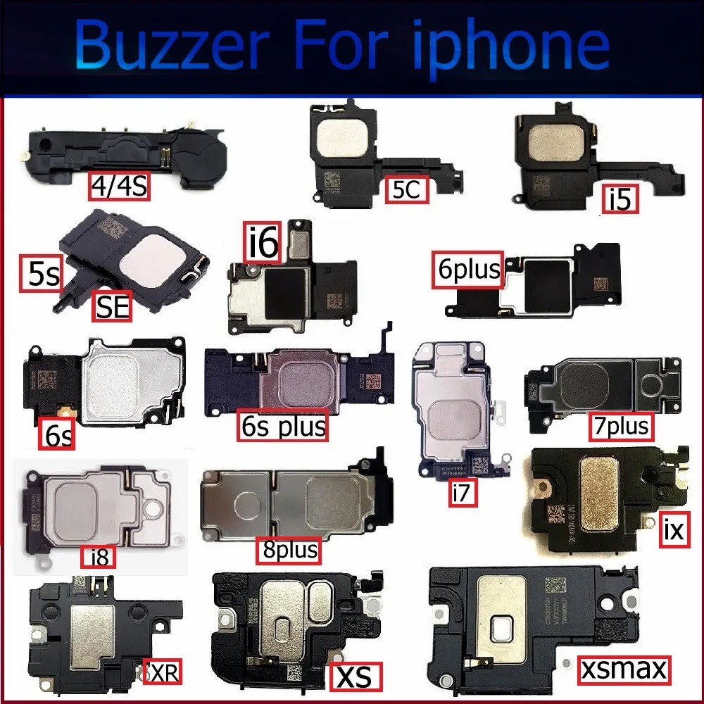 LoudSpeaker For iPhone 4 4S 5 5S SE 5C 6 6Plus 6S 7 7 Plus 8 8Plus X XR  XS XS-MAX Louder Speaker Buzzer Ringer Flex Cable Parts