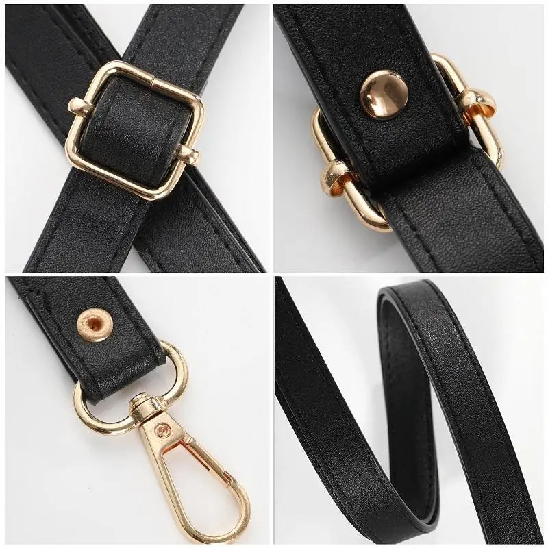 Gold/Silver Soft Leather Shoulder Bag Strap 65-130cm Adjustable Strap For Handbags Replacement Bags Accessories Strap For Bags