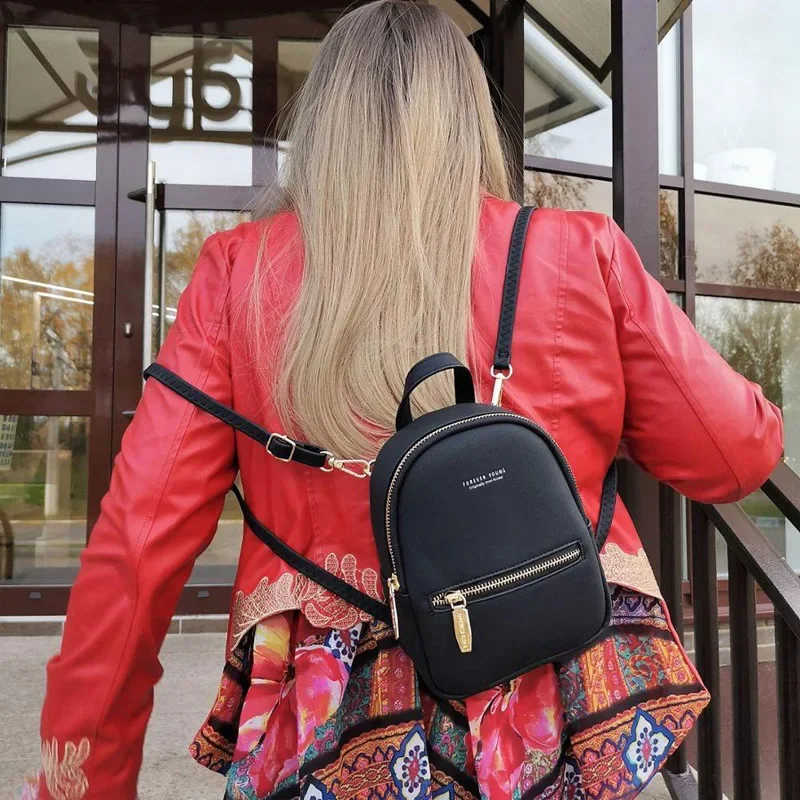 Backpack Mini Soft Touch Leather Small Backpack Female Fashion Ladies Bagpack Satchel Shoulder Bag Рюкзак Женский Рюкзак Женский