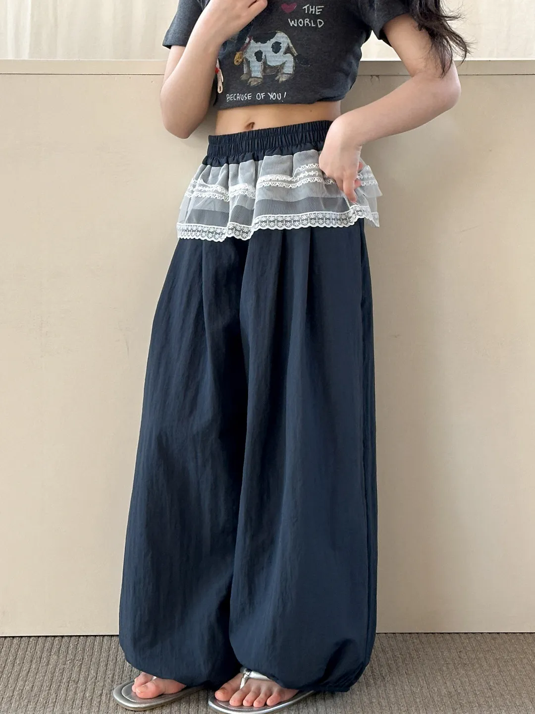 girls-quick-dry-pants-summer-thin-breathable-children-mosquito-proof-casual-pants-lace-splicing-long-pants-comfortable-waist