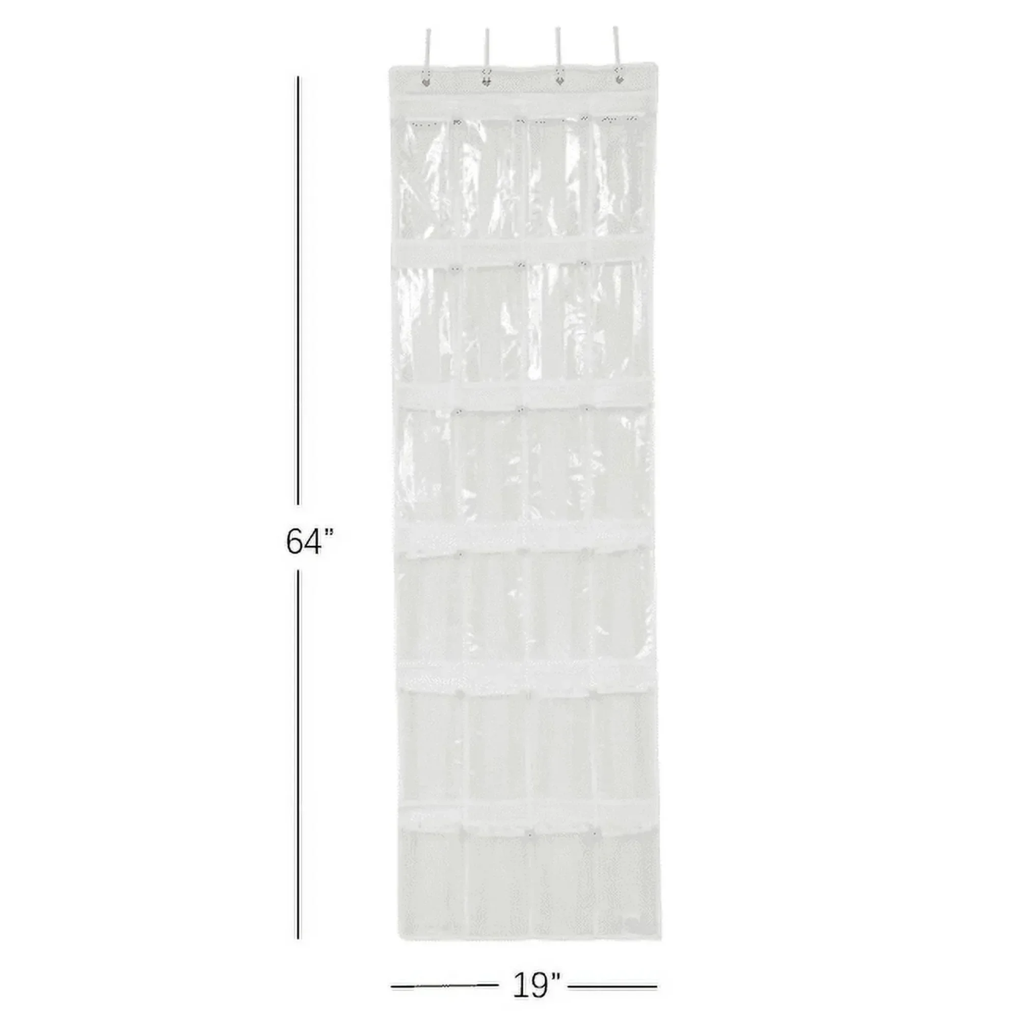 ที่เก็บรองเท้าแบบแขวนประตู 3 ชุด 24 ช่อง สีขาวอาร์กติก - ประหยัดพื้นที่สำหรับจัดเก็บของในตู้เสื้อผ้าสำหรับผู้ใหญ่และเด็ก (128 ตัวอักษร)