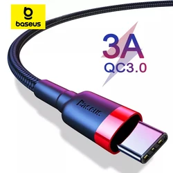 Baseus USB C 케이블 유형 C 케이블 (삼성 S20 S10 용) Qucik 충전 3.0 USB C 케이블 전화 와이어 코드 USB 유형 C 케이블 (Xiaomi 용) 충전케이블휴대 고속충 부품