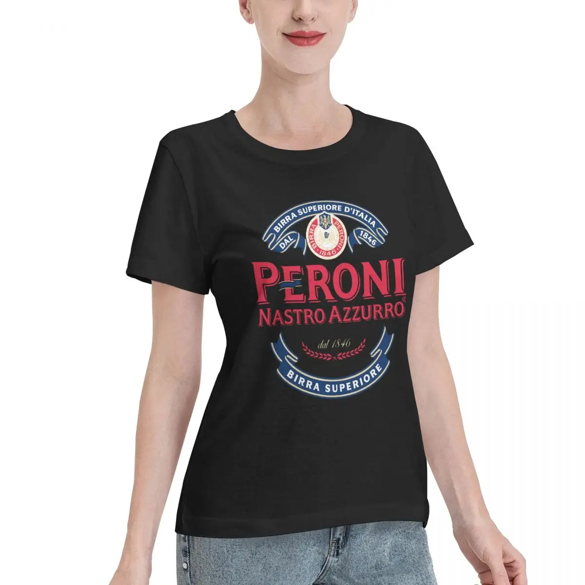 Plus Size Available Peroni Beer Very Amazing Women's T-shirt Casual Dating Loungewear Top