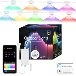 Luz descendente LED inteligente RGBIC, accesorio de iluminación de pared interior que cambia de Color con Alexa para sincronización de música de fiesta