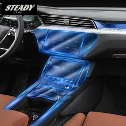 For Audi E-tron 45 55 2020-2022 2023 Car Interior Center Console Transparent TPU Protective Film Anti-scratch Repair Accessories