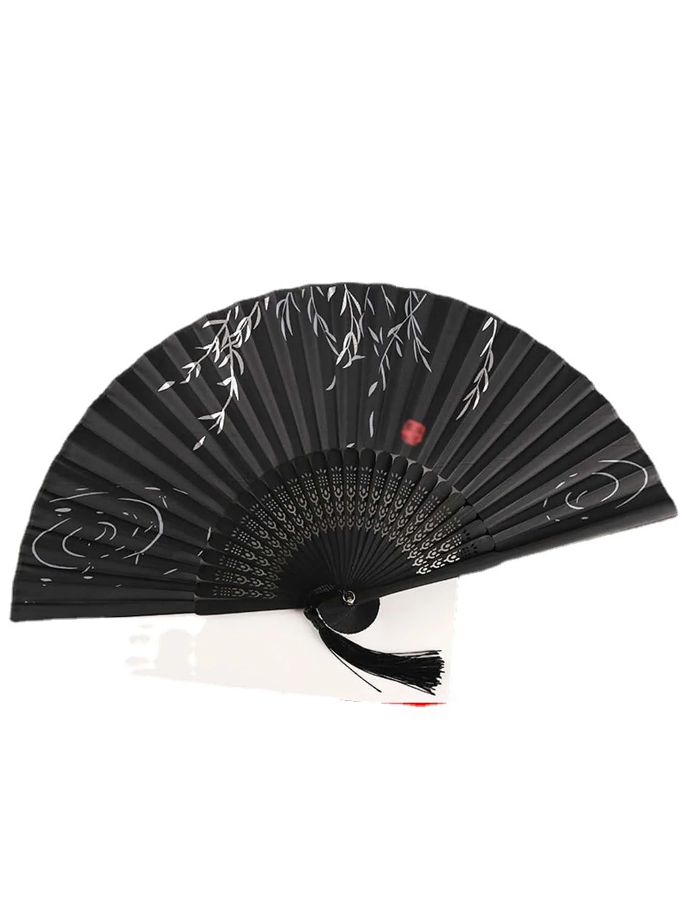 Chinese Style Black Vintage Hand Fan Folding Fan Chinese Dance Party Folding Fan