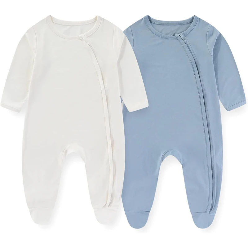 Unisex Rayon Bamboo Solid Color Fashion Boys Shoes Bodysuit Baby Clothes Comfortable Newborn Wear