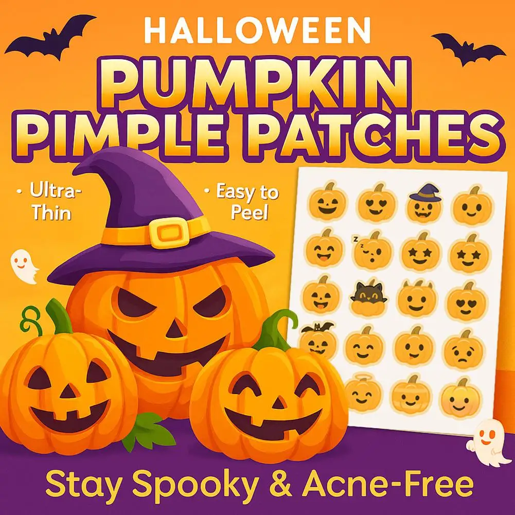 ฮาโลวีนซีรีส์แผ่นแปะสิวระบายอากาศได้ดีกันน้ำฟักทองผีออกแบบสิวแพทช์ปาร์ตี้แต่งหน้าอุปกรณ์เสริมคอนซีลเลอร์แพทช์