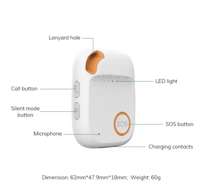 Custom Logo Personal SOS GPS Tracker 2 way Phone Talking Recording GPS Tracking Device tracker 4g panic button alarm system