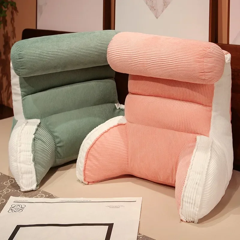 

Winter Thick Warm Corduroy Cushion Japanese Simple Bedside Cushion Reading Pillow Lumbar Support Cushions Soft Sofa Waist Pillow