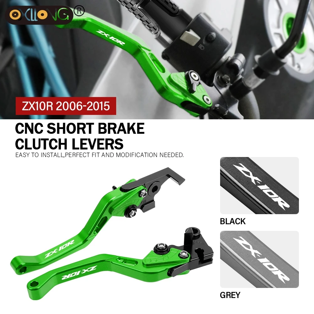 

CNC Motorcycle Short Brake Clutch Levers Accessories For Kawasaki ZX10R ZX-10R ZX 10R 2006 2007 2008 2009 2010 2011 2012 -2015