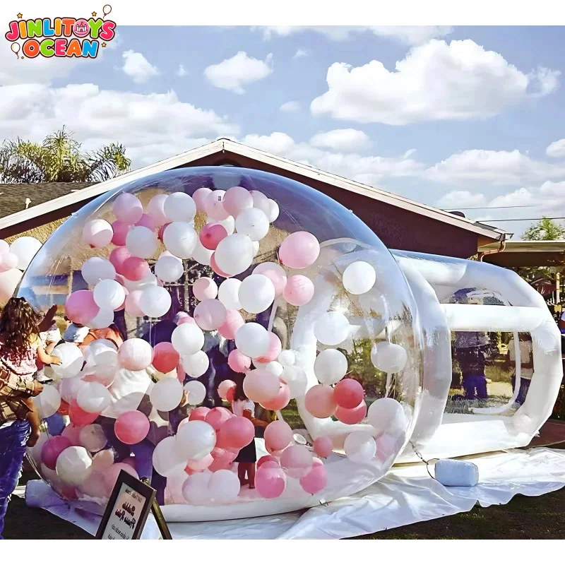 PVC Transparent Inflatable Waterproof Dome Tent Electric Pump Durable Easy Setup for Wedding Parties Backyard