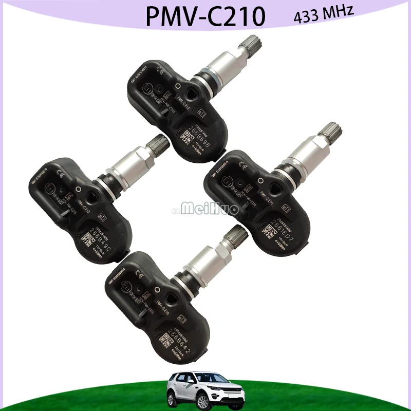 Capteur de pression des pneus PMV-C210 433MHZ, 1/4 pièces, pour Toyota Alphard Corolla Fortuner Highlander Previa Verso voiture TPMS 42607 – 02031