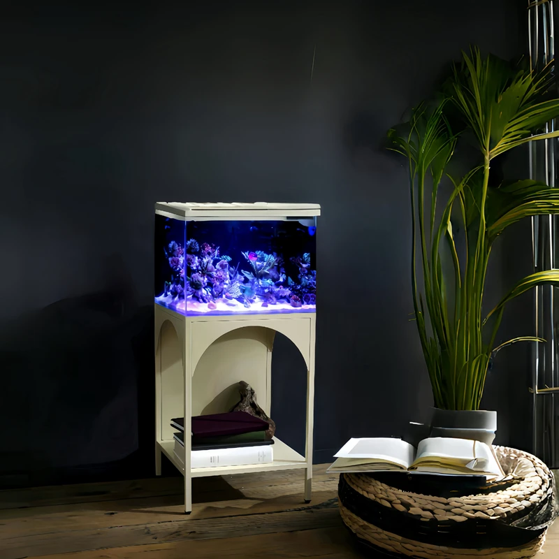 

Fish tank rack metal wrought iron simple and creative double-layer load-bearing bracket custom stable turtle tank rack aquarium