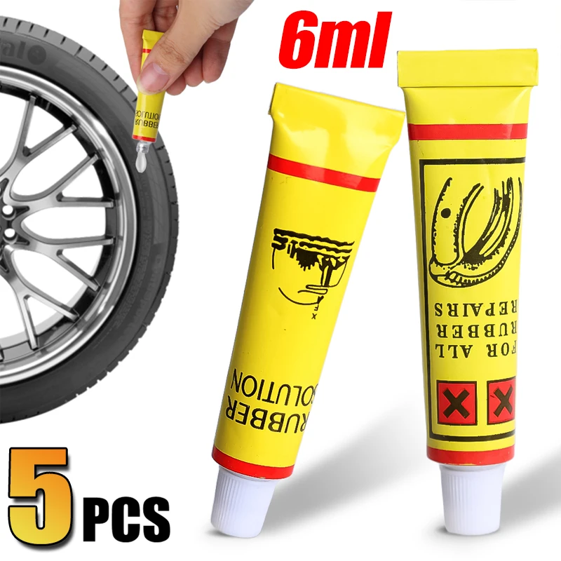 

6ml Car Tire Repairing Glue Tyre Inner Tube Puncture Repair Tools Motorcycle Bike Universal Portable Strong Repairing Glues