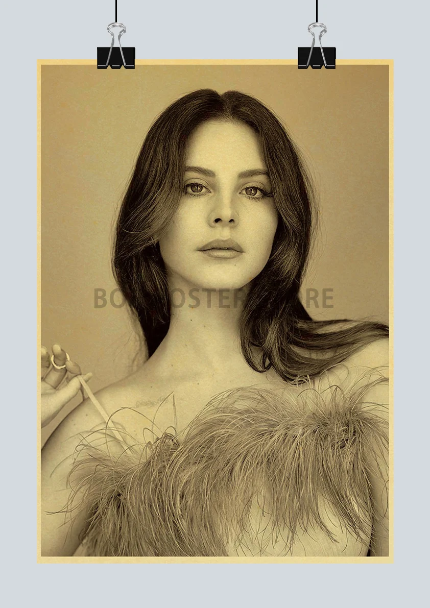 Singer Lana Del Rey Vintage Posters Born To Die Retro Kraft Paper Sticker DIY Room Bar Cafe Decor Gift Print Art Wall Paintings