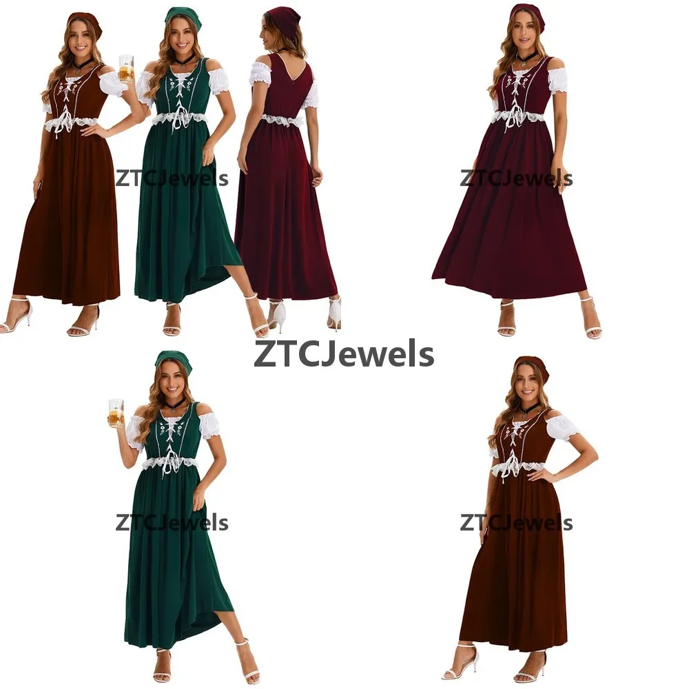 

Немецкий костюм для Октоберфеста: традиционное баварское платье-дирндль, наряд для косплея, костюм для выступлений в баре