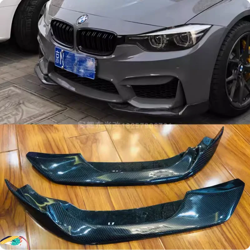 For BMW 3 Series F30 F35 2013-2019 High Quality Carbon Fiber Car Bumper Front  Lip Envelope Angle Spoiler