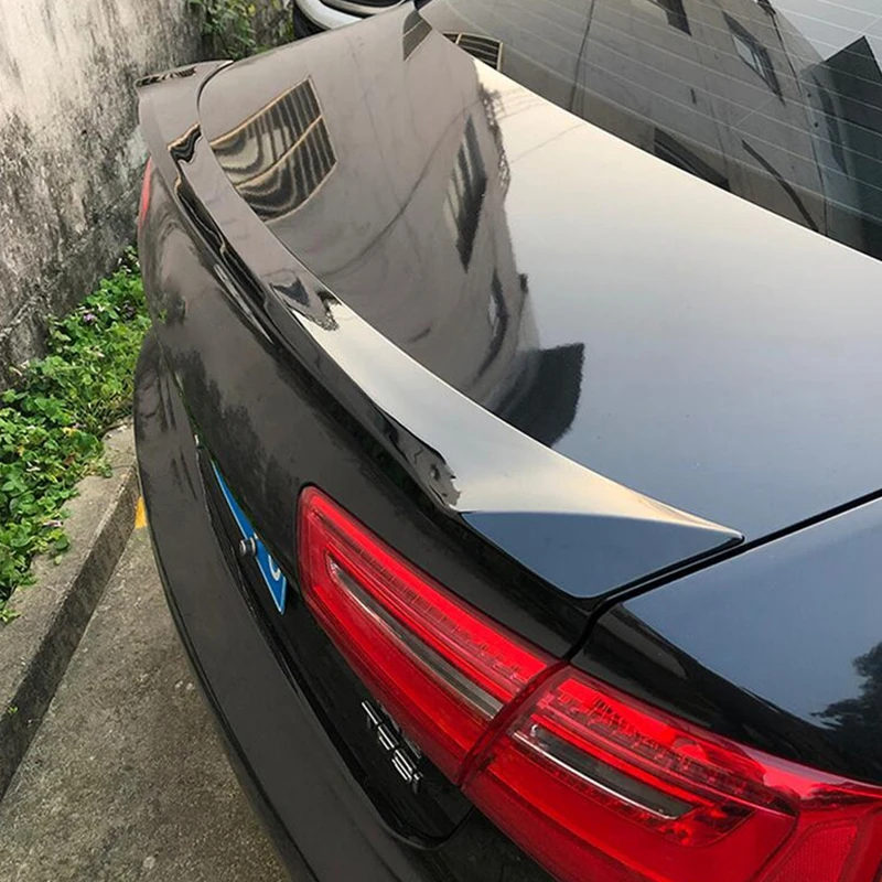 

FOR Glossy Black Spoiler Accessories OLD Audi A6 C7 2011-2018 ABS Plastic Car Trunk Rear Lip Wing Tail Refit Body Kit S6 Sedan