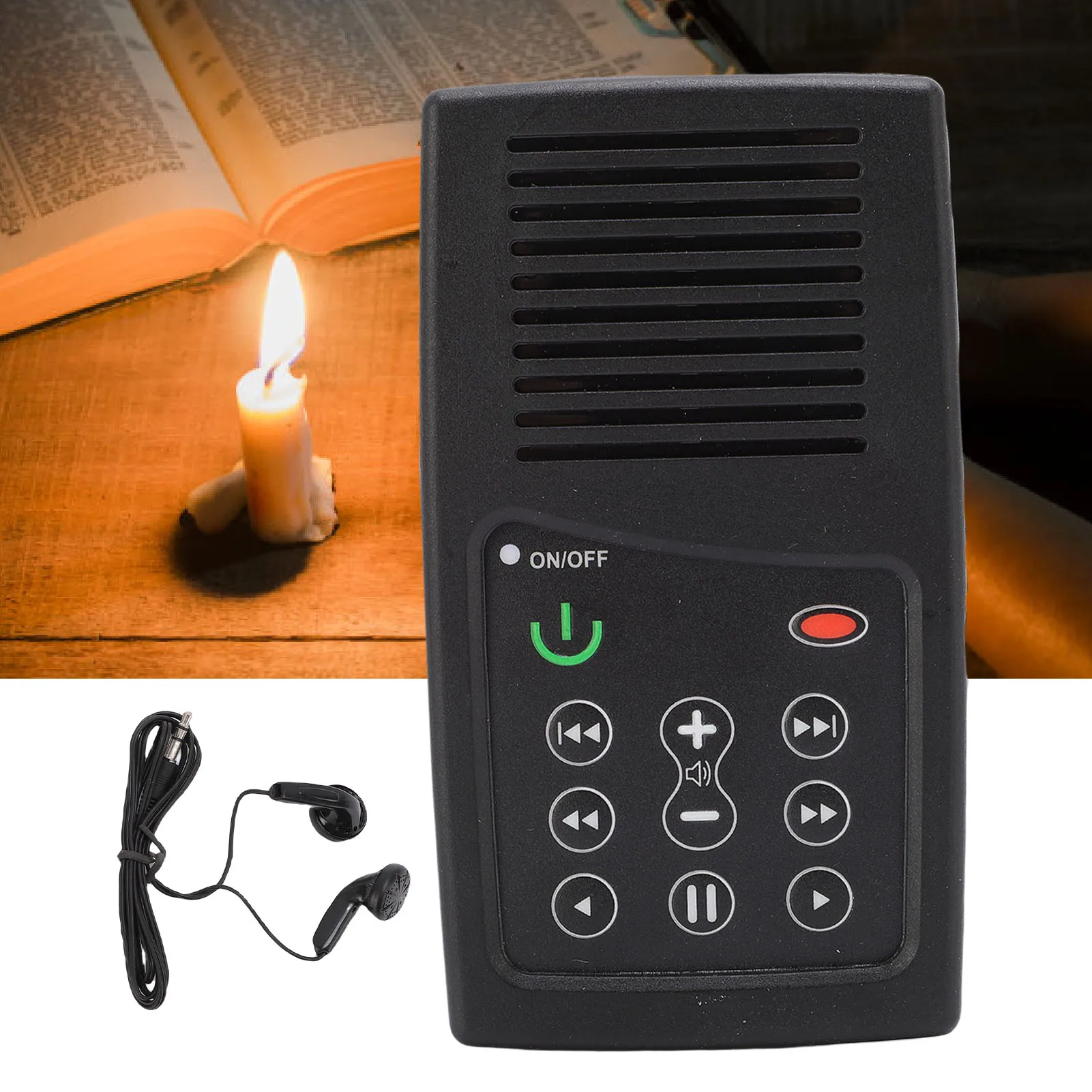 

Solar Powered Bibles Reader Rechargeable 8G Volume Adjustable Portable Electronic Bibles Player