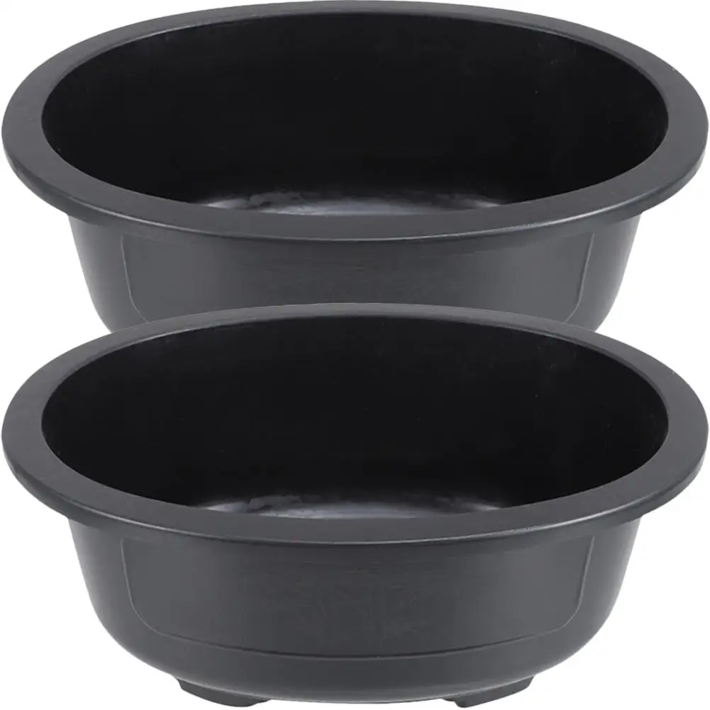 

2Pcs Large Pot Bonsai Planter Plastic Home Office Bonsai Planter Garden Decorative Planting Pots With Drainage Holes