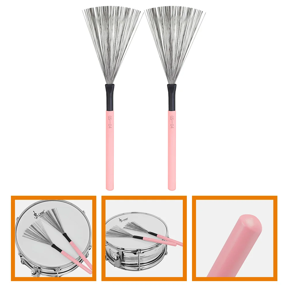 

Metal Adults Portable Wooden H Brush For Beginner Wire Brushes Wooden H Drum Wire Brush With H