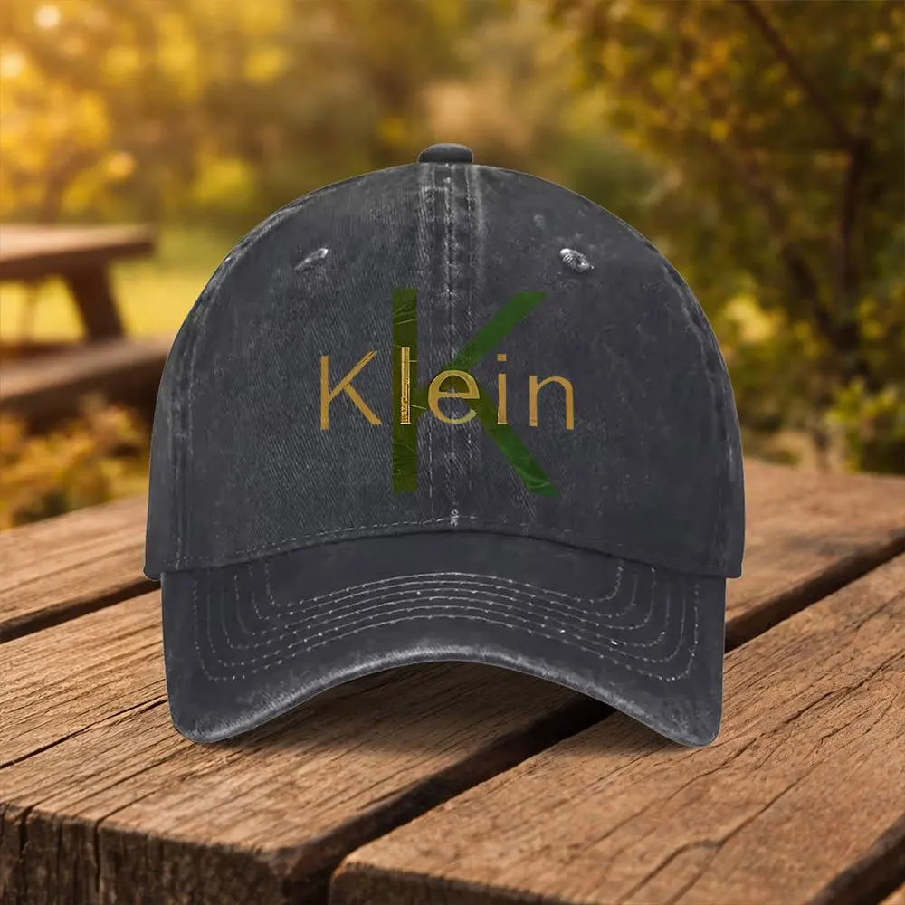 Klein Letter Print Baseball Cap, Unisex Fashion Duckbill Cap, Suitable for Outdoor Sports, Fitness, Travel, and Outings, Multipl