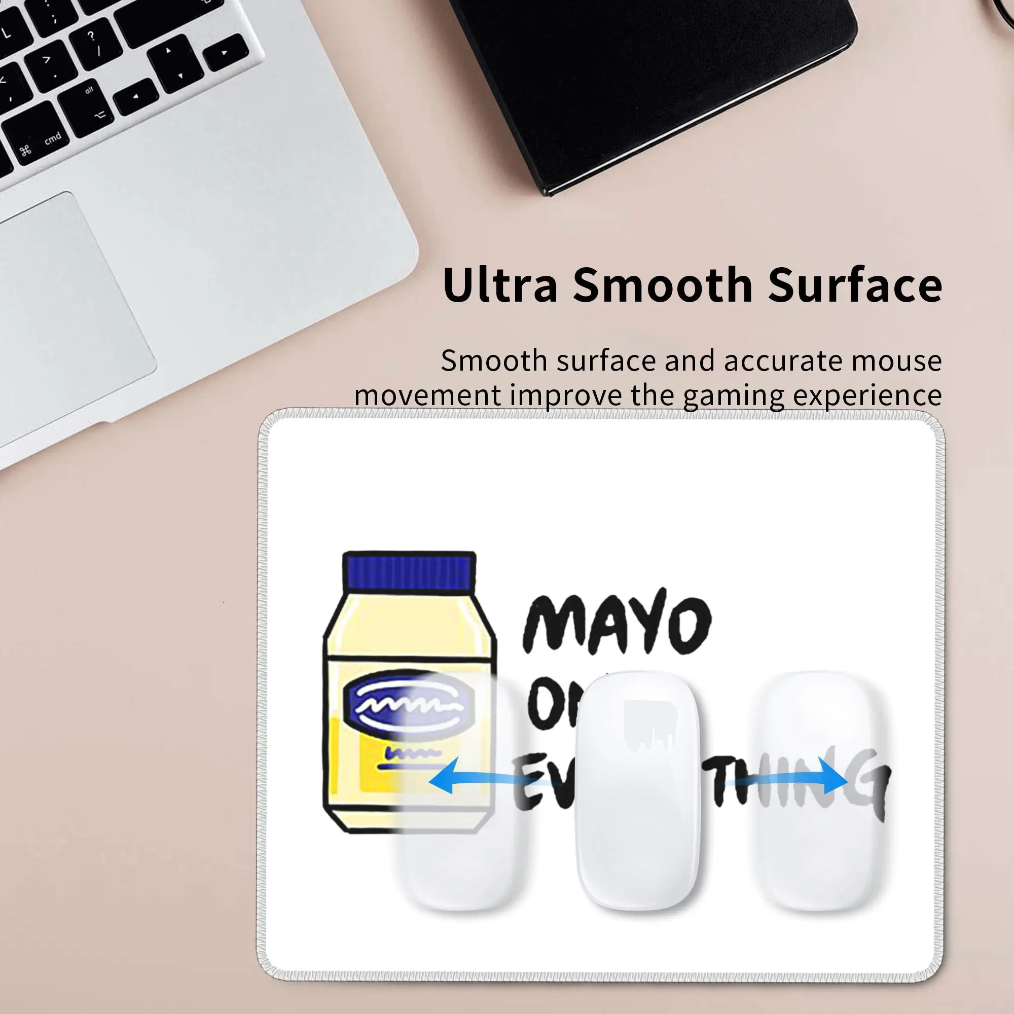 マヨ (マヨネーズ) すべてにマウスパッドコンピュータキーボードマウスマットゲーム PC ラップトップデスクマットオフィスアクセサリーテーブルマット