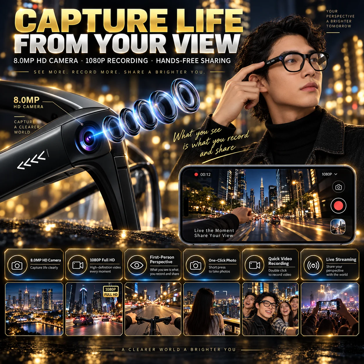 Lunettes intelligentes CY03 am - Audio Music Online Free avis et prix