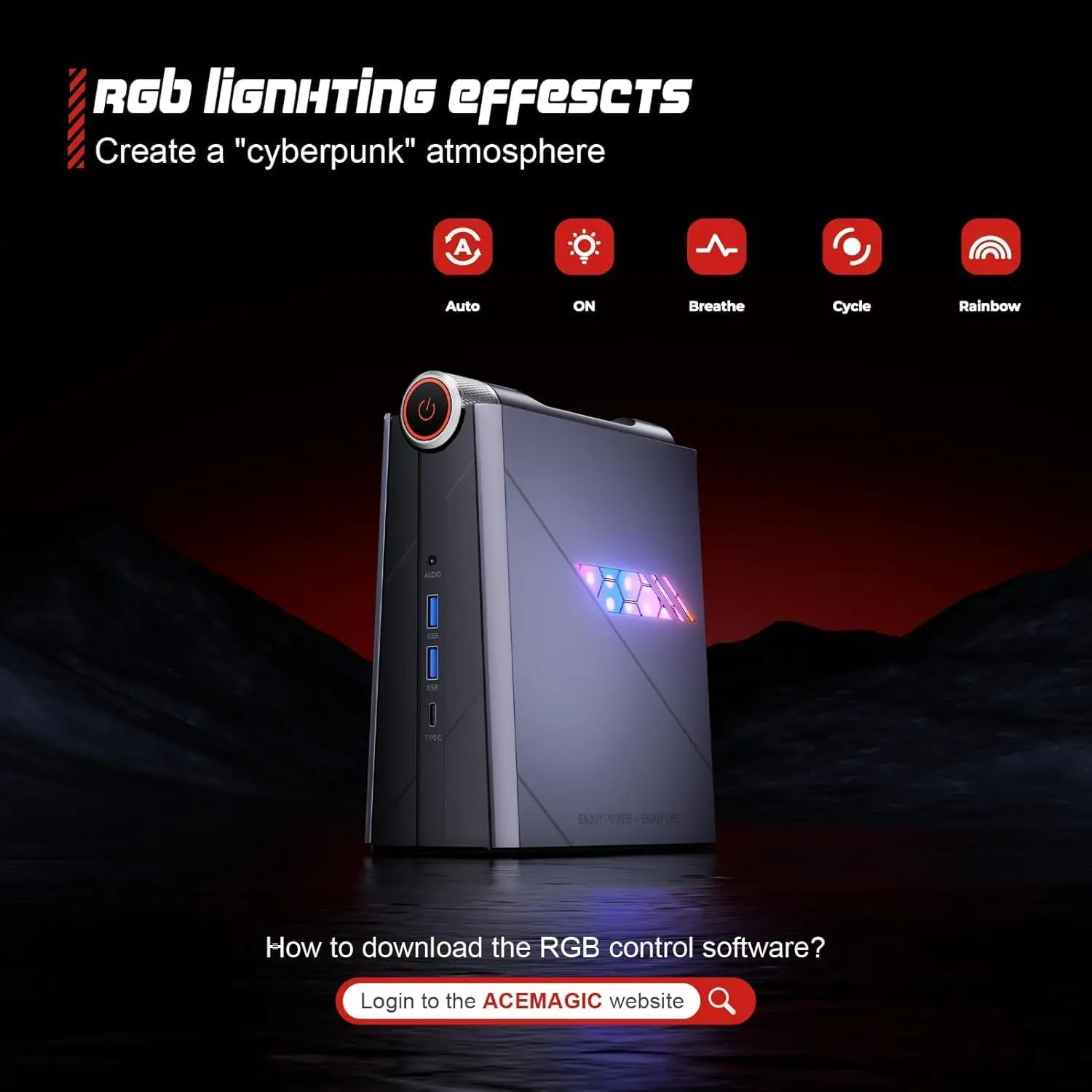 ACEMAGIC AD08 i9-11900H mini PC RAM 16GB/32GB SSD 512GB Turbo 4,9Hz, juegos, oficina, portátil, mini PC asequible