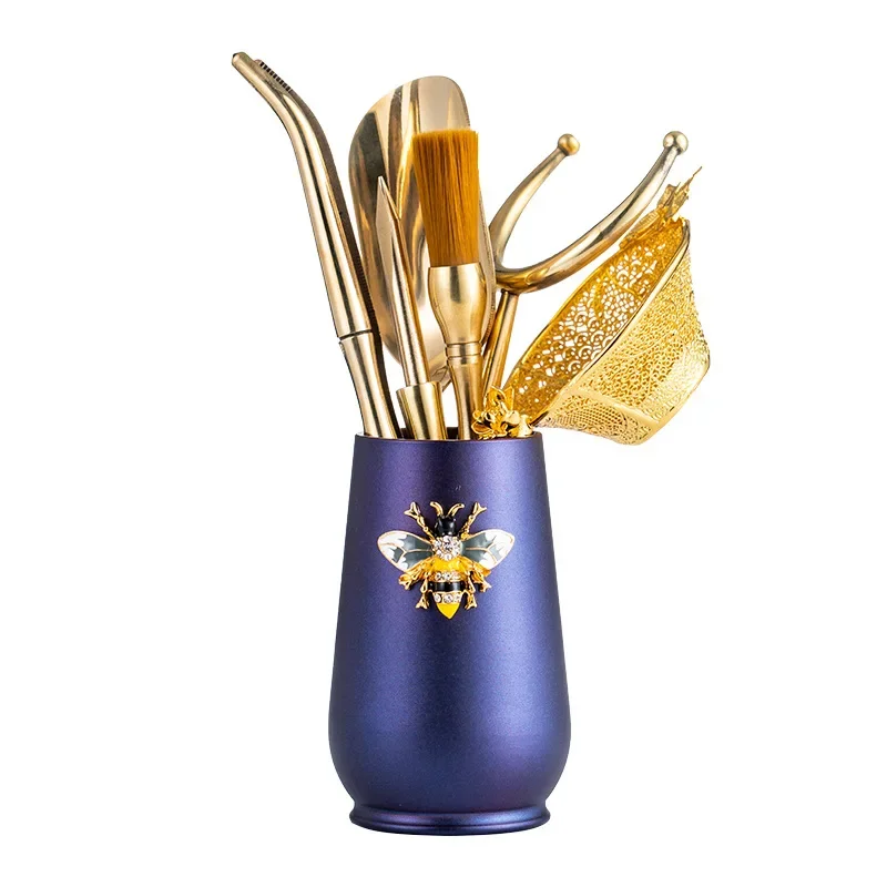 

Enamel colored bee pure copper tea leak tea clip teaspoon