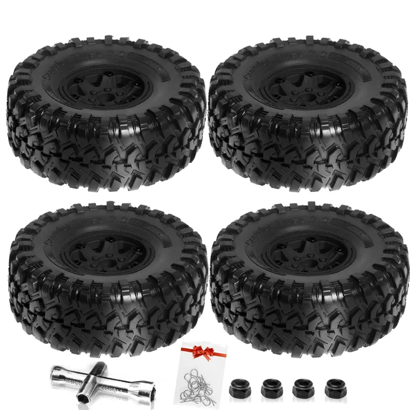 

ODIES-135Mm Metal 2.2Inch Beadlock Wheel Rim Tire Set For 1/10 RC Crawler Car Axial SCX10 Wraith RR10 Capra TRX4 YK4082