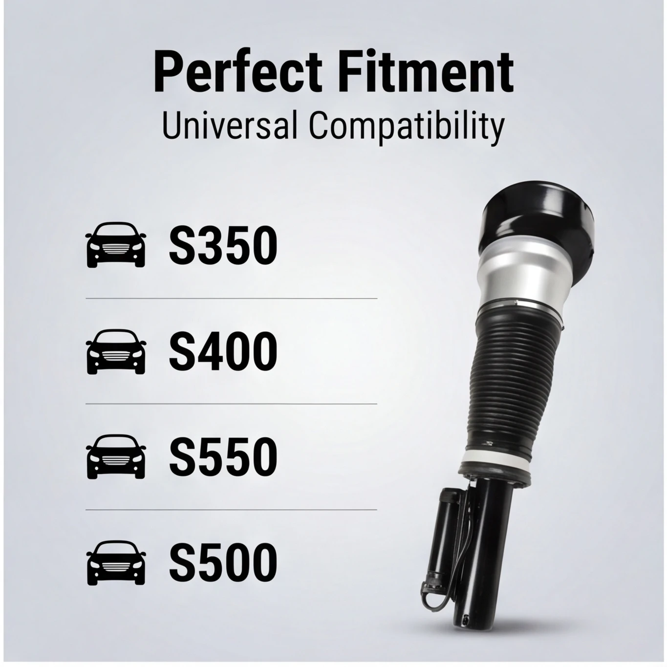 Front Airmatic Strut For Mercedes Benz S-Class W221 S350 S400 S550 Air Suspension Shock Absorder 2213209313 2213204913