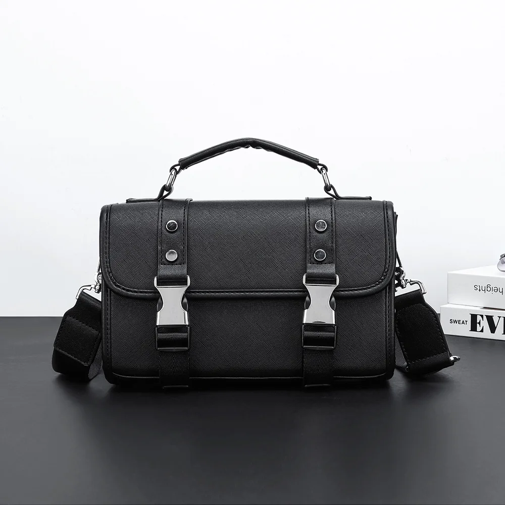 

Новинка 2025, мужская сумка почтальона, модная сумка-мессенджер большой вместимости, сумка с откидной крышкой, повседневная мужская сумка через плечо на одно плечо с перекрестным плечом