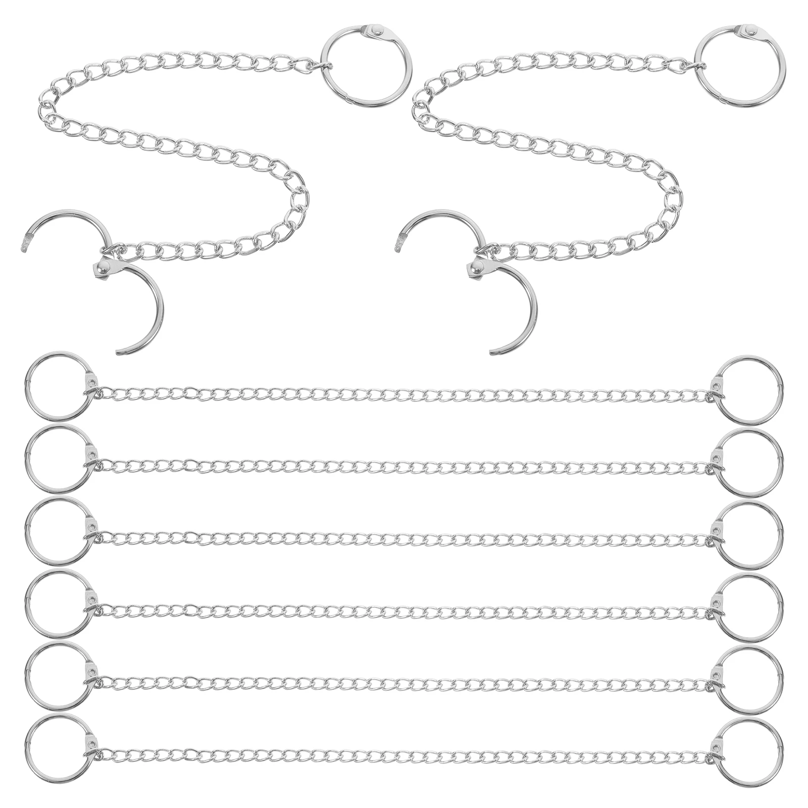 

10 pcs Metal Hanging Chain Sturdy Decorative Chains Tags Tree Labels Parking Signs Stained Glass Suncatchers Bird Feeders