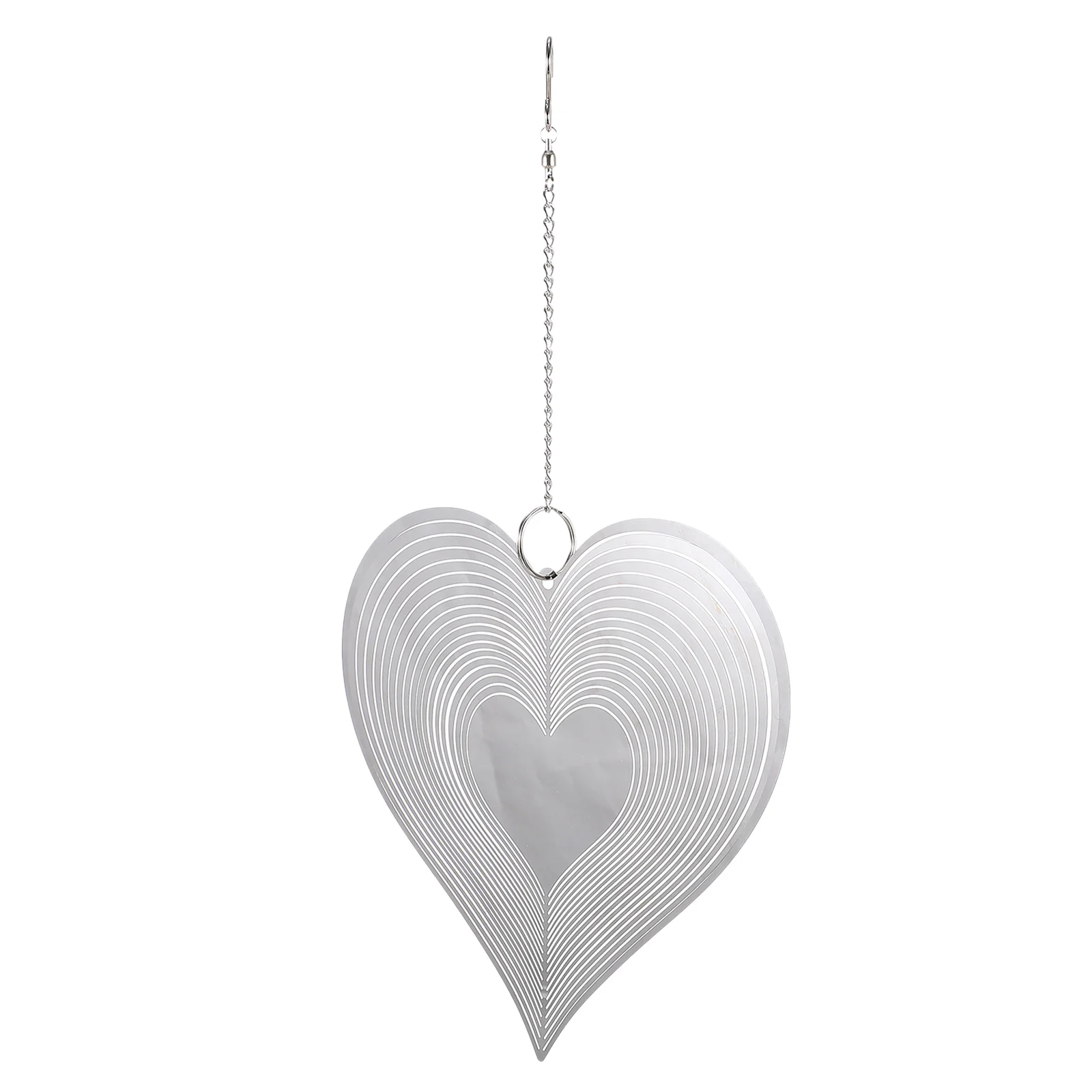 

Metal Heart Shape Wind Chime Decor Hanging Pendant Delicate Chic Home Decoration Supplies Living Room Yard Window Gifts
