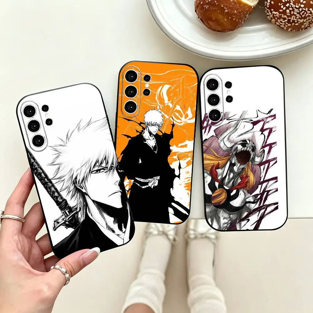 Kurosaki Ichigo BLEACH Cool Manga  Phone Case Black Silicone Soft For Samsung S25,S24,S21,S22,S23,S30,Ultra,S20,Plus,Fe,Lite