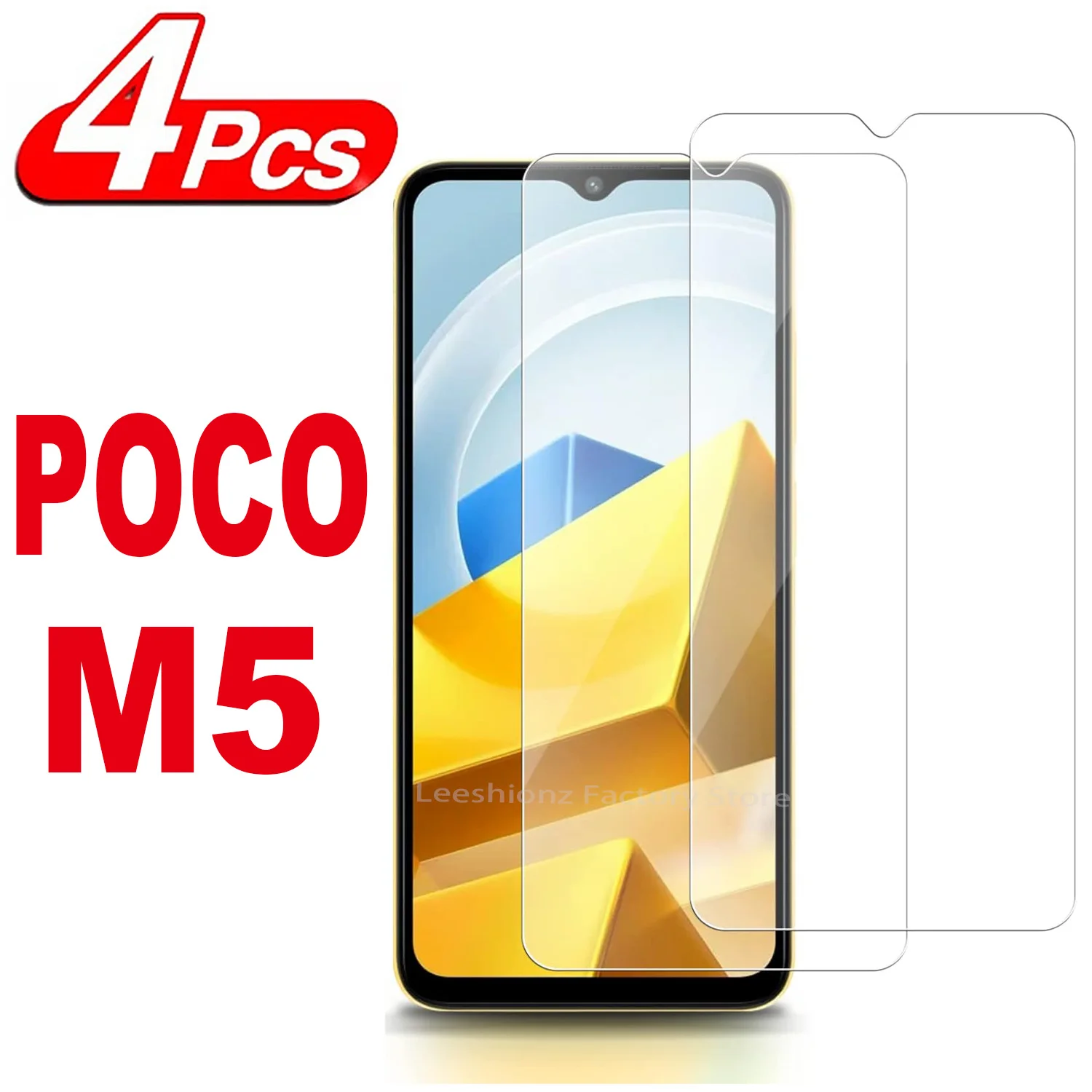 

2/4Pcs HD Screen Protector For Xiaomi POCO M5 Tempered Glass Film