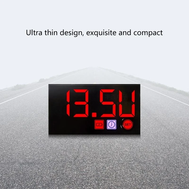 12V Motorcycles Digital Clock Voltmeter Thermometer Motorcycles Accessory