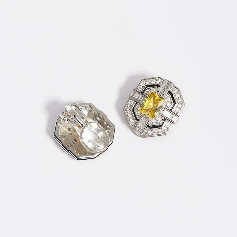 

Новые медные позолоченные серьги в стиле ар-деко, квадратные, модные, с ощущением изысканности, из серебра 925 пробы