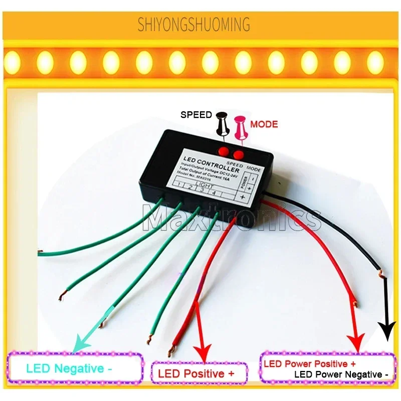 単色LEDストリップライトコントローラー,ジャンプウォーター,バースト,ホースサイン,ライト,ワードライト,スイッチ,12v,24v,4ch,9ch