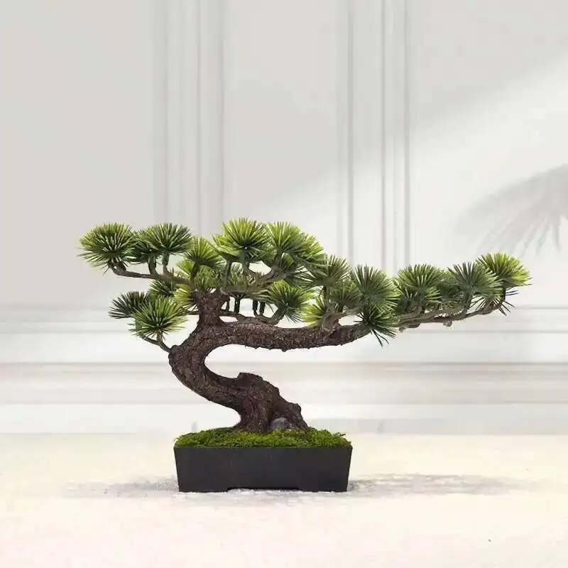 Simulation fake tree bonsai home living room Chinese sand table hotel porch landscaping decoration green plant ornaments