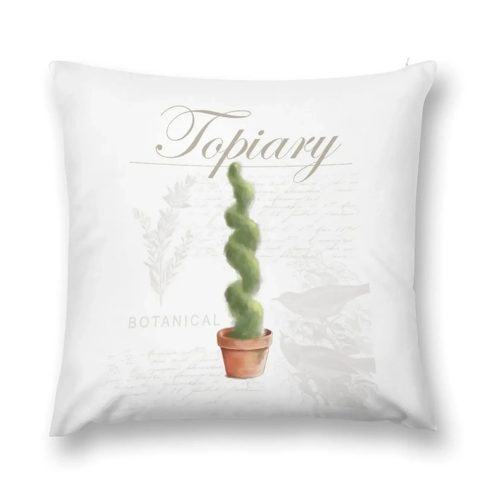 French topiary design number four Throw Pillow Cushions Sofa Decorative Covers pillow