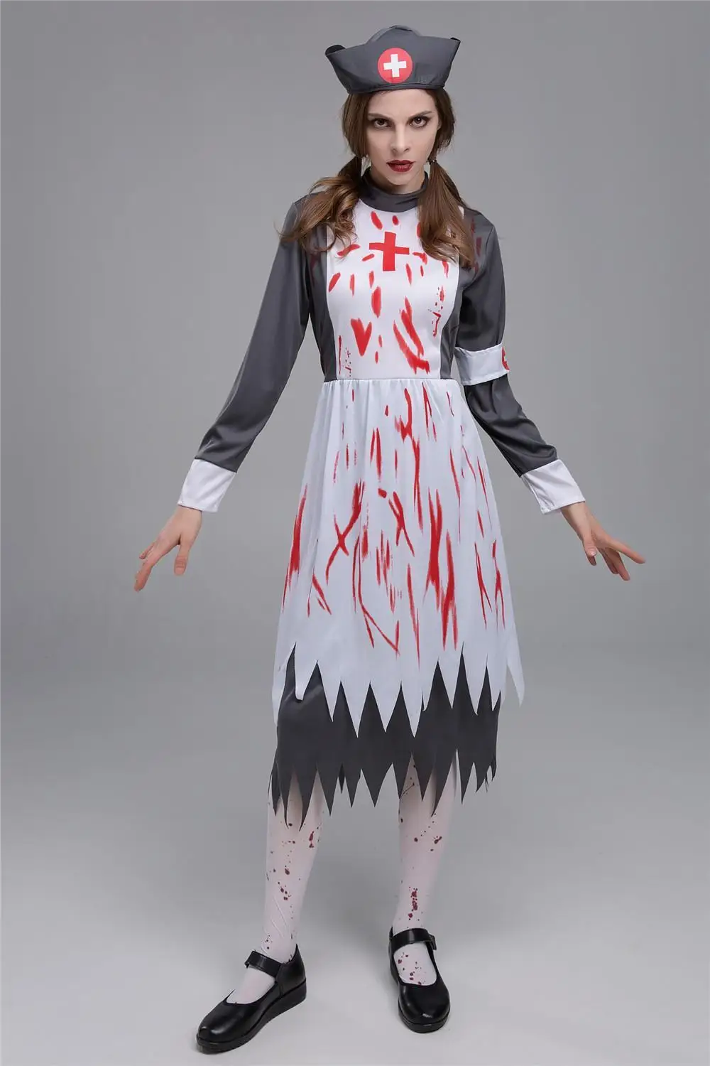 

Horror Blood Nurse Costume loween Role-plang Zombie Bride Costume Long Skirt Women's loween Cosplay Dr Wedding Dr