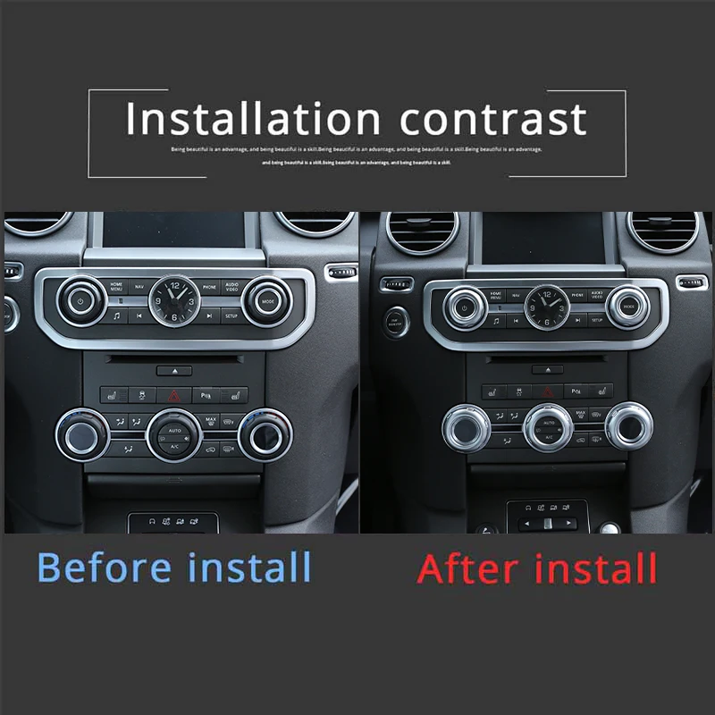 For Land Rover Range Rover Sport Discovery 4 LR4 Sport 2010-2016 Car Volume and Air Conditoin Button Trim ABS Silver Accessories