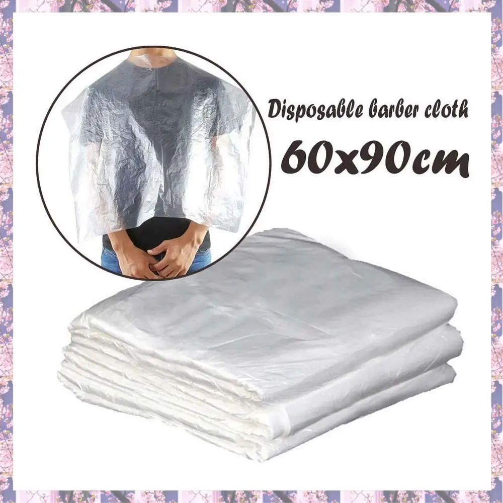 L73A 2025-100 قطعة مريلة البولي ايثيلين المتاح طويل الحلاق واي القماش بيرم صالون الشعر حلاقة واي تصفيف الشعر شال الرأس 60X90cm #3